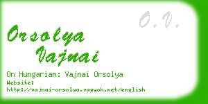 orsolya vajnai business card